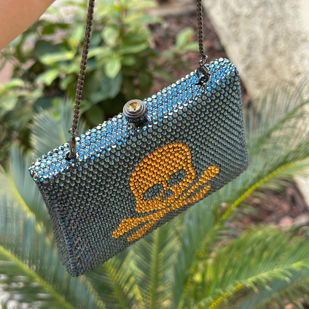 Super cute skull gem filled clutch/evening bag - Picture 3 of 14